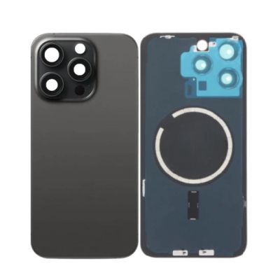 Back Panel With Magnet Black No Logo For iPhone 15Pro Max (Aftermarket Premium)