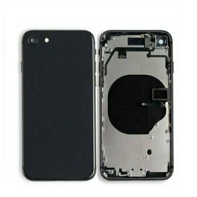 Back Housing with Power Flex Black No Logo for iPhone SE2022 (SE3)