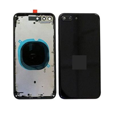 IPHONE 8PLUS BACK HOUSING WITHOUT PARTS BLACK NO LOGO(HIGH QUALITY)