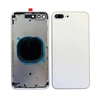 IPHONE 8PLUS BACK HOUSING WITHOUT PARTS WHITE NO LOGO (HIGH QUALITY)