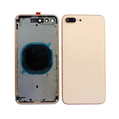 IPHONE 8PLUS BACK HOUSING WITHOUT PARTS ROSE GOLD NO LOGO (HIGH QUALITY)