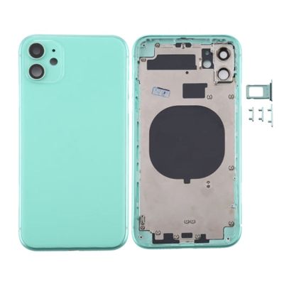 Back Housing Without Parts Green No Logo For iPhone 11 (Best Aftermarket)