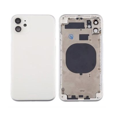 Back Housing Without Parts White No Logo For iPhone 11 (Best Aftermarket)
