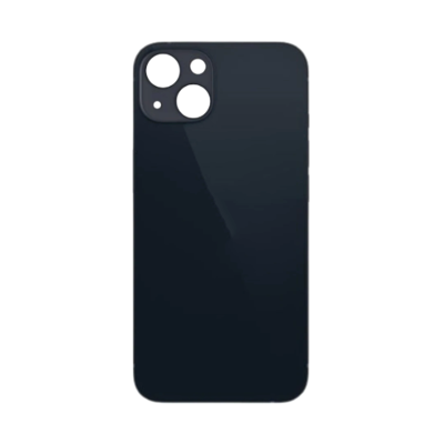 Back Glass Black No Logo For iPhone 13 (Aftermarket Premium)