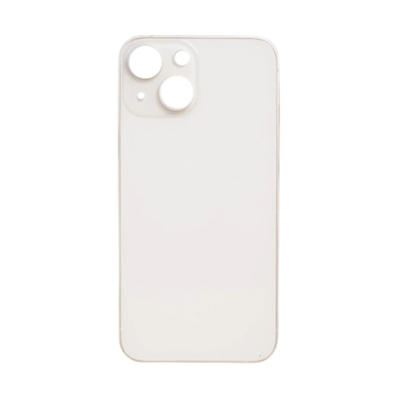 Back Glass White No Logo For iPhone 13 (Aftermarket Premium)