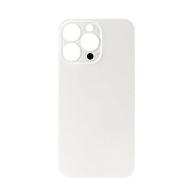 Back Glass White No Logo For iPhone 13Pro Max (Aftermarket Premium)