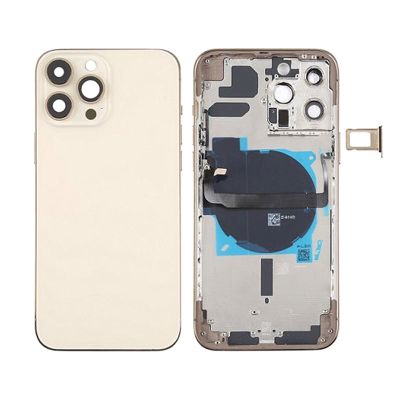 Back Housing With Power Flex Gold No Logo For iPhone 13Pro Max (Best Aftermarket)