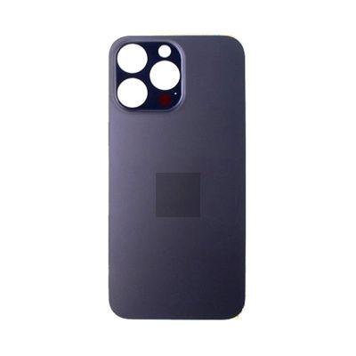 Back Glass Black No Logo Puple Pre-Installed 3M Adhesive For iPhone 14Pro (Aftermarket Premium)
