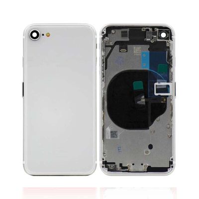 Back Housing with Power Flex White No Logo for iPhone SE2020 (SE2)