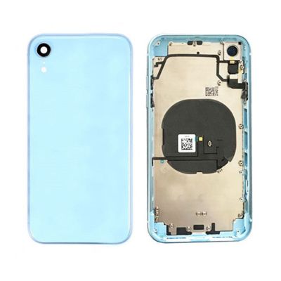 IPHONE XR BACK HOUSING WITH VOLUME POWER FLEX BLUE NO LOGO