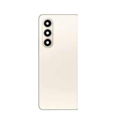 SAMSUNG Z FOLD 5 F946 BACK GLASS WITH LENS CREAM WHITE (AFTERMARKET PREMIUM)