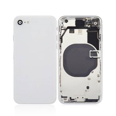 Back Housing with Power Flex White No Logo for iPhone SE2022 (SE3)