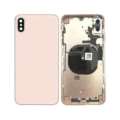 IPHONE XS MAX BACK HOUSING WITH VOLUME POWER FLEX GOLD NO LOGO
