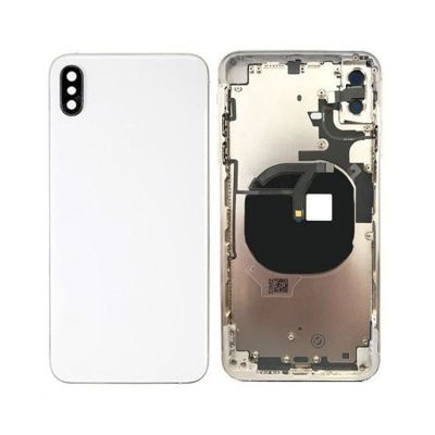 IPHONE XS MAX BACK HOUSING WITH VOLUME POWER FLEX WHITE NO LOGO