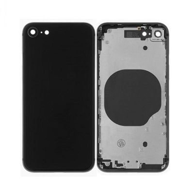 IPHONE 8G BACK HOUSING WITHOUT PARTS BLACK NO LOGO (BEST AFTERMARKET)