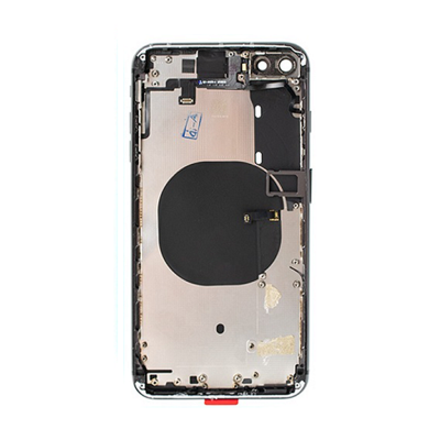 IPHONE 8PLUS BACK HOUSING WITH POWER FLEX BLACK NO LOGO (AFTERMARKET HIGH QUALITY)