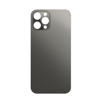 Back Glass Black No Logo for iPhone 12Pro Max (Aftermarket Premium)