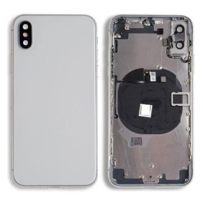 IPHONE X BACK HOUSING WITH VOLUME POWER FLEX WHITE NO LOGO