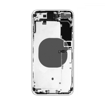 IPHONE 8PLUS BACK HOUSING WITH POWER FLEX WHITE NO LOGO (AFTERMARKET HIGH QUALITY)